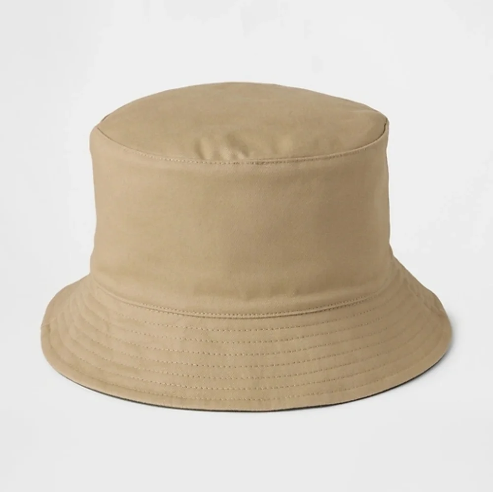 GAP Kids Organic Cotton Reversible Bucket Hat, Khaki/ Green, S/M, NWT